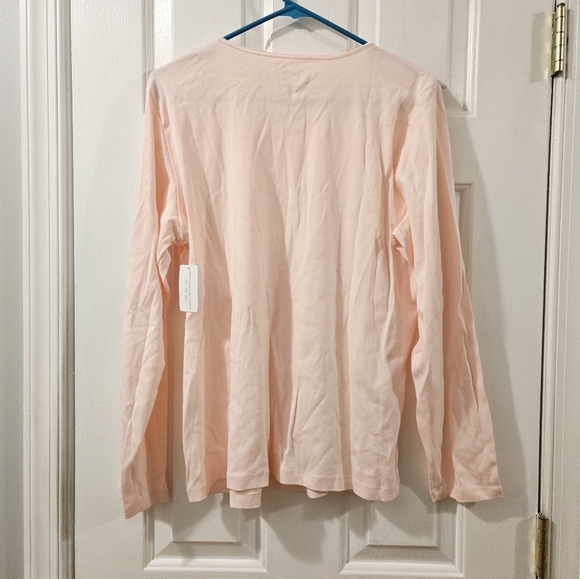 NWT xl baby pink long sleeve top - Picture 2 of 3
